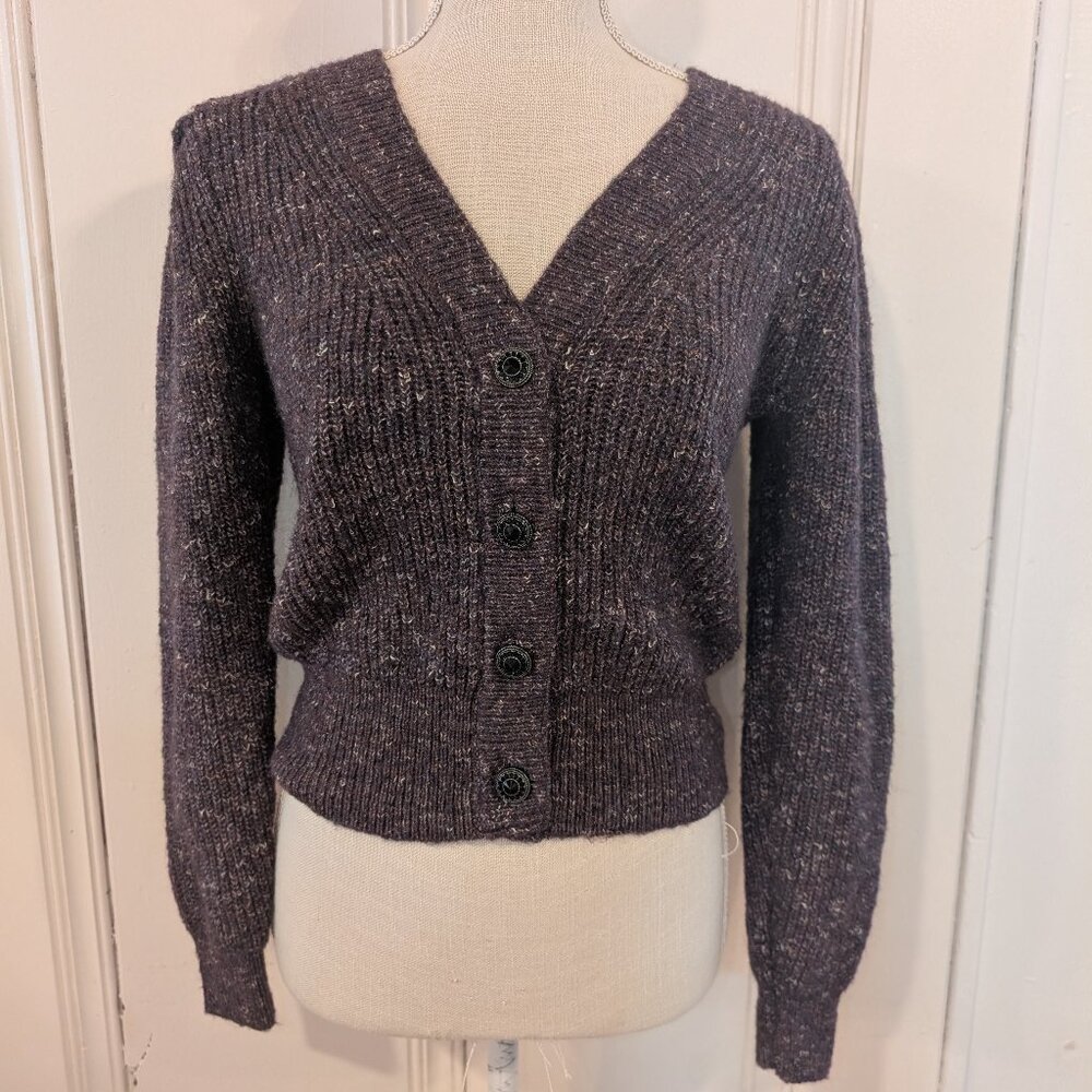 White House black Market Purple Cardigan